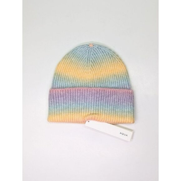 Aqua Women's Space Dye Hat Rib Knit Cuff Beanie (MSRP $58) - Picture 1 of 3